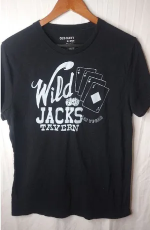Old Navy Wild Jacks Tavern M Las Vegas Black Top thumbnail 1