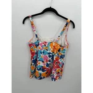 Lands End Womens Floral Tankini Bathing Suit Top Size 8 Multicolor‎ Swim AV19 thumbnail 2