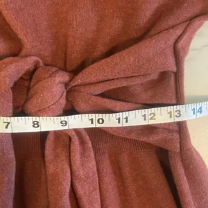 ANTHROPOLOGIE Womens L Redwood Off Shoulder Mini Dress Dolman Sleeve Tie Waist‎ thumbnail 10