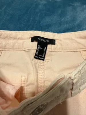 Forever 21 High-Rise Light Pink Distressed Flare Jeans thumbnail 3