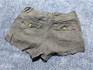 American Eagle Black Denim Shorts Size 0 thumbnail 4