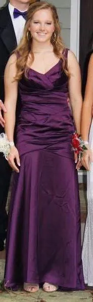 David's Bridal Purple Formal Floor Length Dress thumbnail 1