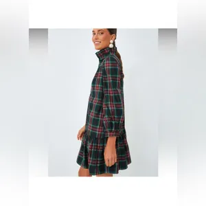 Tuckernuck Palmerston Dress S | Highland Tartan Holiday Midi Retail$228 NWT thumbnail 7