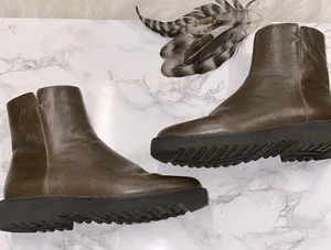 Franco Sarto 5M Cassie brown leather boots thumbnail 1