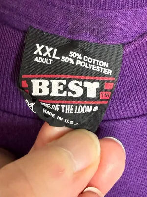 Vintage 80s Best Fruit of the Loom T Shirt Rocking Horse Adult Size XXL Purple thumbnail 5