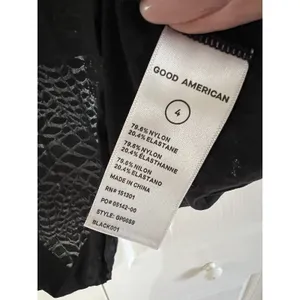 Good American Super High Low‎ Tank Black Sheer Animal Print Size 4 ( XL) thumbnail 9