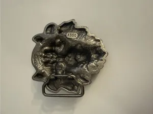 Vintage Norse Viking 3D Lion Head Belt Buckle Silver Tone A350 thumbnail 2