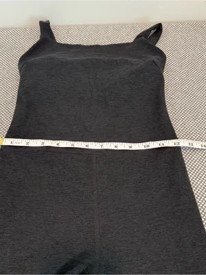 Beyond Yoga Spacedye Hit The Scene Jumpsuit Darkest Night Black Gray Small Bra thumbnail 11
