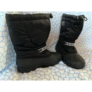 Sorel Snow Boots Unisex Black 1287921011 Size 5 Lace Up Excellent Condition thumbnail 2