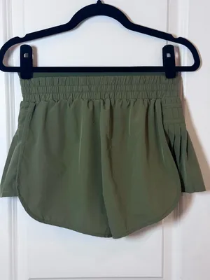 JoyLab Shorts XS Olive Green Pleated Athletic Running Gym Beach Summer Pockets thumbnail 3