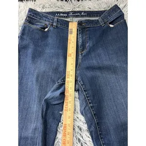 L.L. Bean Bean Straight Leg Favorite Fit Denim Jeans Women's Size 14‎ Cowgirl thumbnail 6