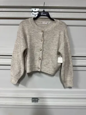 Altar’d State Norris Long Sleeve Cardigan Oatmeal Small New Cable Knit thumbnail 3