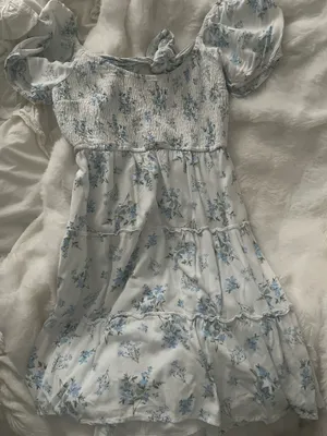 Hollister Light Blue Floral Dress thumbnail 1