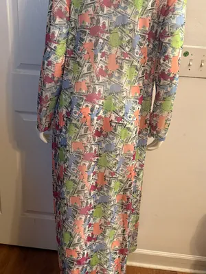 Love Nation Multicolor Sheer Duster Robe - Coral, Lime, Blue, Pink thumbnail 3