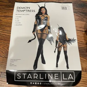 NEW Starline Demon Temptress Costume Size Medium Black thumbnail 3