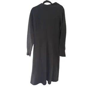 Chelsea & Theodore Black Boiled Wool Teal Embroidered‎ Duster Cardigan Coat L thumbnail 7