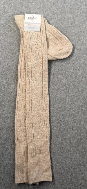 PUDUS Lifestyle Co. Sweater Socks Knit Boot Slipper Socks US Shoe Size 6-10 New thumbnail 1