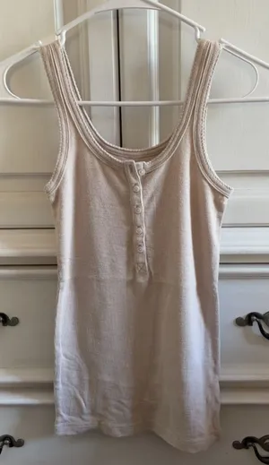 Aerie ribbed tank top tan thumbnail 1