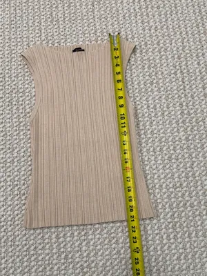 QUINCE Cotton Cashmere Ribbed Tank / Heather Oatmeal / Large thumbnail 6