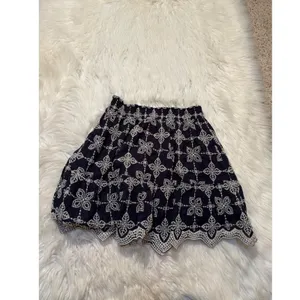 Skies Are Blue Women's Size Medium Petite Prudence Embroidered Ruffle Hem Skirt thumbnail 6