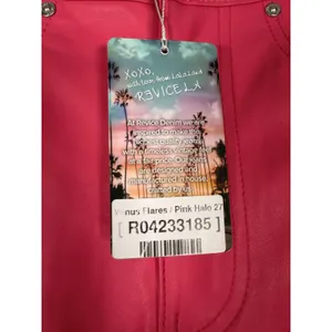 Revice Denim‎ Venus Flares Pink Halo Vegan Leather Star Seam Pants Womens 27 NEW thumbnail 8