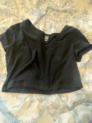 Wild Fable Crop Top Black thumbnail 3