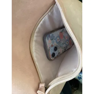 Ulta Blush Pink Oversized Hobo Bag Slouchy Triangle Tote with‎ Side Pocket thumbnail 5