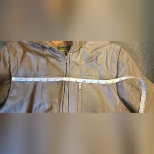 vintage hill & archer leather bomber heavy winter jacket with fox tail hood M thumbnail 13