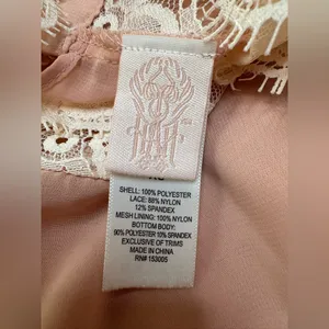 We Are HAH x Revolve Queen 4 A Day Lace Chiffon Bodysuit in Copper Rose size XS thumbnail 5