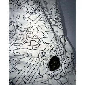 Trilogy Powder Room Women Ski Snowboard Pants L White Black Print 20K Waterproof thumbnail 7
