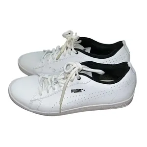 Puma White Lace up Sneakers(Size 8W) thumbnail 7