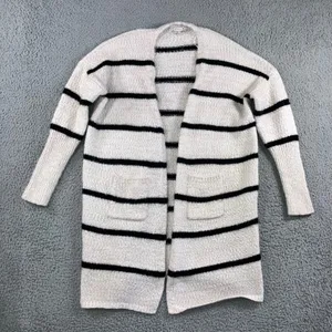 HYFVE Open Front‎ Long Cardigan Sweater Women Large Striped Knit Casual Cozy thumbnail 1