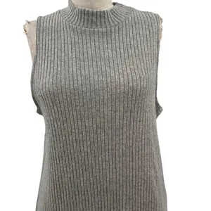 Anthropologie‎ Ro & De Rib Tunic Tank Top Sleeveless Turtleneck Gray Size Small thumbnail 5