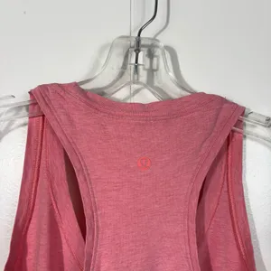 Lululemon Salmon Pink Racerback Round Neck Athletic Tank Top Size 4 Athleisure thumbnail 2