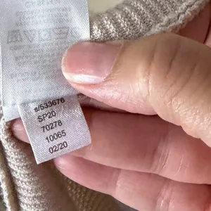 Loft Petites Oatmeal Beige Linen Blend‎ Open Front Mesh Longline Cardigan XXSP thumbnail 7
