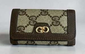 GUCCI Vintage Brown Keyholder Wallet Womens thumbnail 1