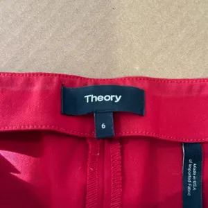 Theory $265 Women's Alettah Approach Cropped Pants‎ Crimson Red Size 6 Ankle Zip thumbnail 8