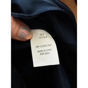 Amanda Uprichard Silk Shirt Dress Navy Blue Button Front Minimalist Women Small thumbnail 10