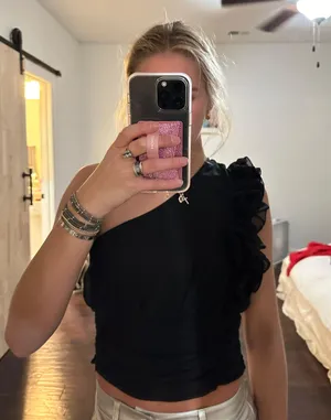 DO+BE one Shoulder Ruffle Top thumbnail 1