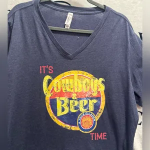 Bella Canvas Cowboys And Beer Time Western T-Shirt Women’s Size 2XL thumbnail 2