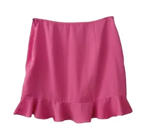 Lovers + Friends Bubblegum Pink Ruffle Braxton Mini Skirt Sz M thumbnail 1