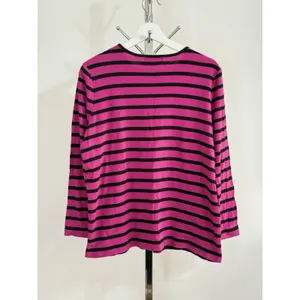 Lauren Ralph Lauren Shirt Womens Size L Pink Black Striped Long Sleeve Preppy thumbnail 7