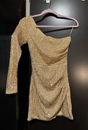Windsor Gold Sequin Dress thumbnail 2