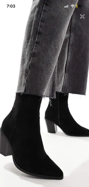 ASOS Rational Heeled Western Boots In Black thumbnail 1