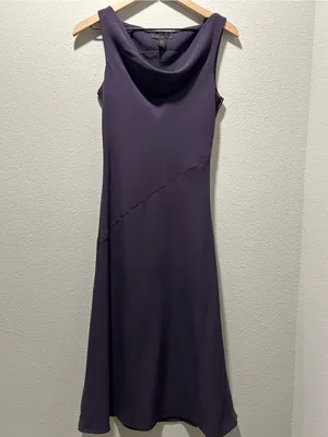 The Limited Deep Plum Cowl-Neck Midi Dress thumbnail 2
