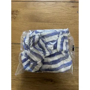 Humming Bird Women Size Measured Button Down Blouse‎ Short Sleeve Stripe Pocket thumbnail 7