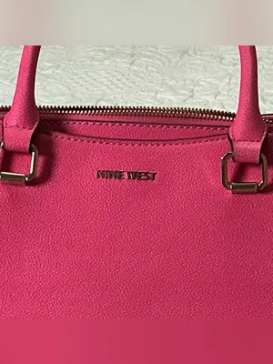 Nine West Strawberry Pink Shoulder Bag Purse Women’s Handbag Large thumbnail 4