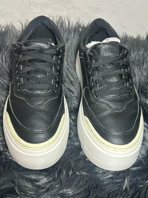 UGG MARIN MEGA TRAINERS PLATFORM LEATHER SNEAKERS SHOES BLACK Sneaker Sz 8.5 thumbnail 6