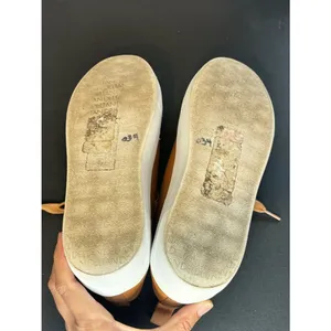 Women’s Tan Platform Leather Sneakers thumbnail 8