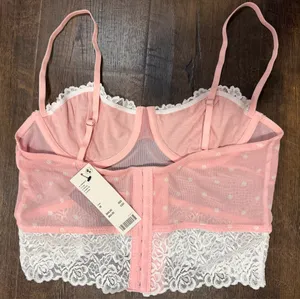 Urban Outfitters Out From Under Adrena Mesh + Lace Underwire Corset Cami thumbnail 4